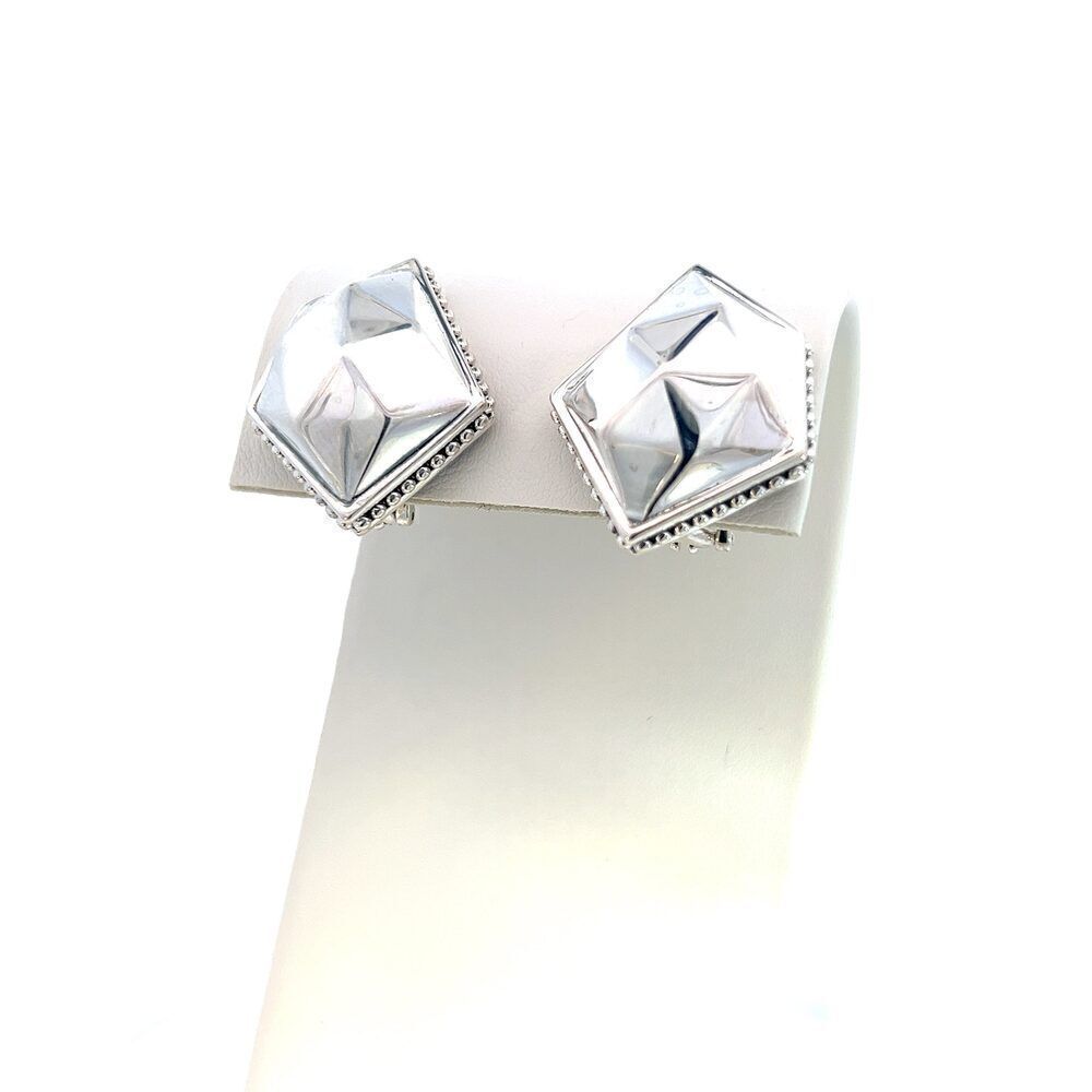 Lagos Estate Clip on Earrings Sterling Silver L3